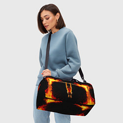 Сумки спортивные Турникмен в огне, цвет: 3D-принт — фото 2