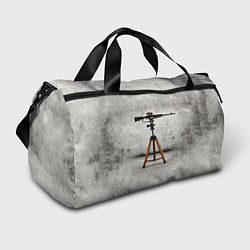 Сумки спортивные Стендовая спортивная стрельба на сером, цвет: 3D-принт