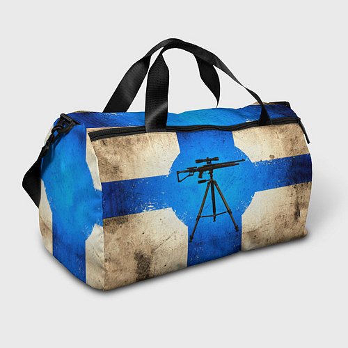 Спортивная сумка Стендовая спортивная стрельба на синем / 3D-принт – фото 1