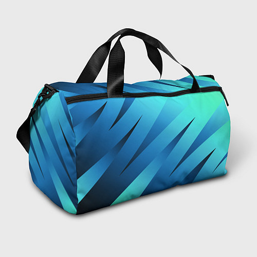 Спортивная сумка Сине-голубой абстрактные полосы / 3D-принт – фото 1