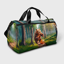 Сумки спортивные Колобок и медведь, цвет: 3D-принт
