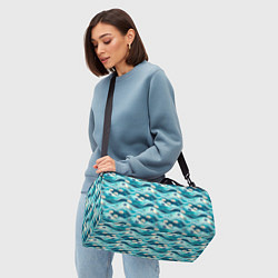 Сумки спортивные Летний узор с ракушками и морскими звездами, цвет: 3D-принт — фото 2