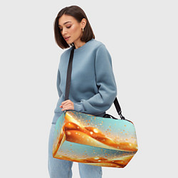 Сумки спортивные Золотая песочная абстракция фон, цвет: 3D-принт — фото 2