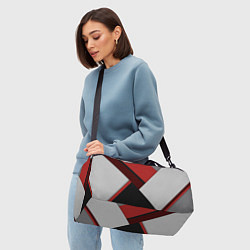 Сумки спортивные Color black red grey, цвет: 3D-принт — фото 2