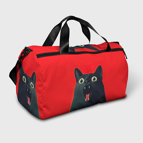 Спортивная сумка Котик в шоке / 3D-принт – фото 1