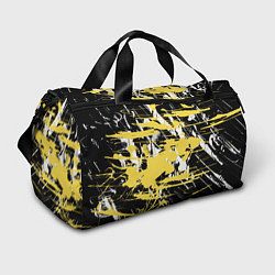 Спортивная сумка Желтая краска на черном