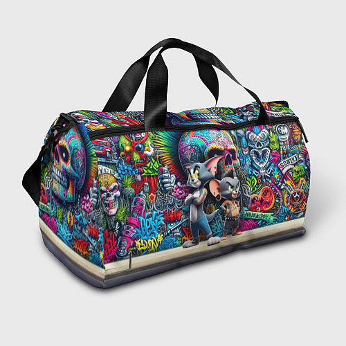 Спортивная сумка Том и Джерри - панк не умер / 3D-принт – фото 1