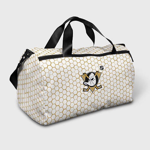 Спортивная сумка Анахайм Дакс - белые соты / 3D-принт – фото 1