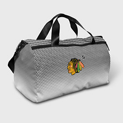 Спортивная сумка Чикаго Блэкхокс - геометрический паттерн с градиен