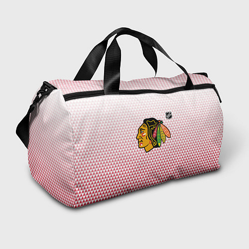 Спортивная сумка Чикаго Блэкхокс - красные треугольники с градиенто / 3D-принт – фото 1