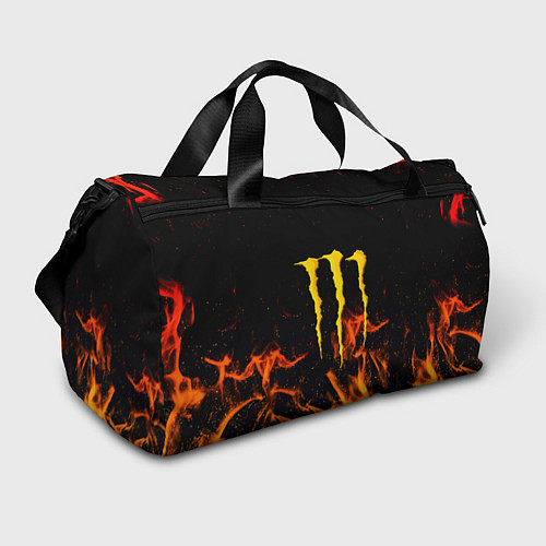 Спортивная сумка Monster energy orange fire / 3D-принт – фото 1