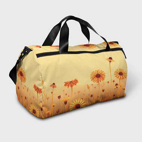 Спортивная сумка Цветы на закате / 3D-принт – фото 1