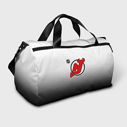 Сумки спортивные Нью Джерси Девилз - из белого в черный, цвет: 3D-принт