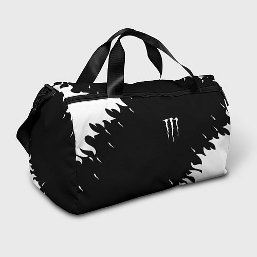 Спортивная сумка Monster energy fire white / 3D-принт – фото 1