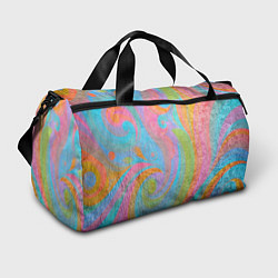 Спортивная сумка Абстракция - multicolored curves