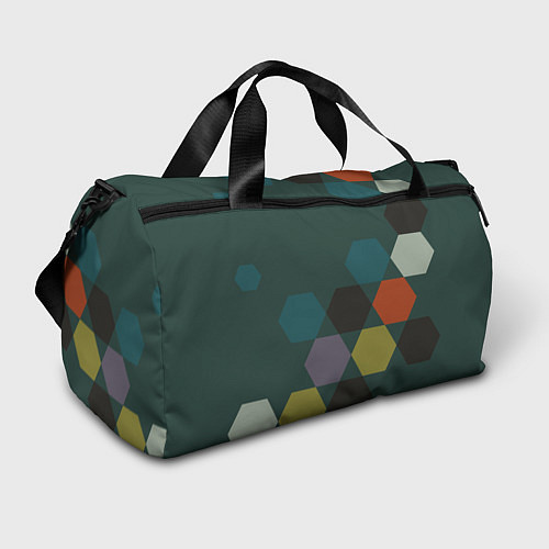 Спортивная сумка Кластер зеленая ночь / 3D-принт – фото 1