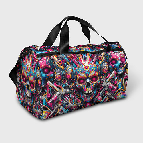 Спортивная сумка Art cyber skull - ai art fantasy / 3D-принт – фото 1