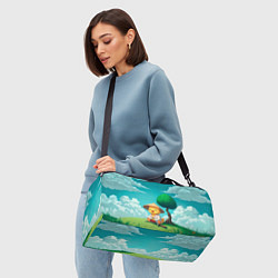 Сумки спортивные Уточка в кимоно под миниатюрным деревом, цвет: 3D-принт — фото 2
