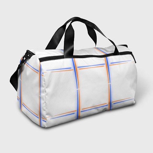 Спортивная сумка Neon white orange blue / 3D-принт – фото 1