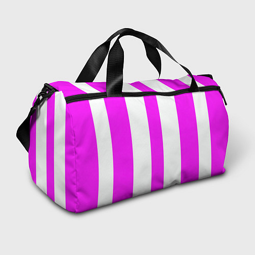 Спортивная сумка Color white pink lines / 3D-принт – фото 1