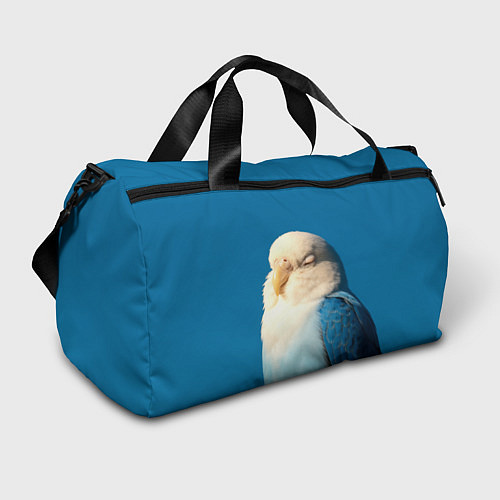 Спортивная сумка Волнистый попугай - синий / 3D-принт – фото 1
