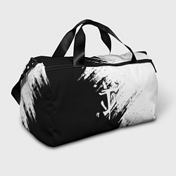 Сумки спортивные Doom штрихи красок черные, цвет: 3D-принт