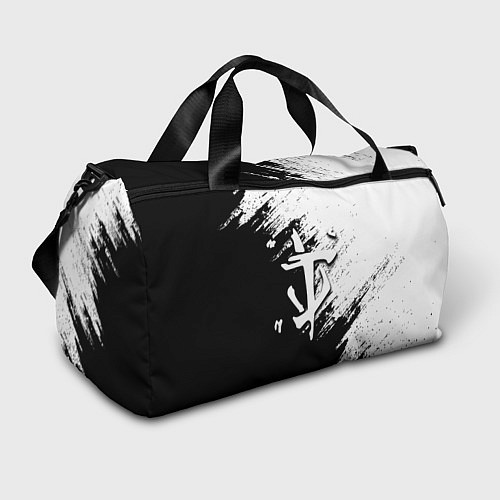 Спортивная сумка Doom штрихи красок черные / 3D-принт – фото 1