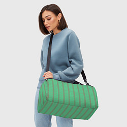 Сумки спортивные Color green cage brown stripes, цвет: 3D-принт — фото 2