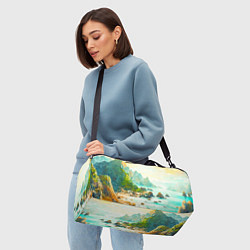 Сумки спортивные Художественный пейзаж море скалы, цвет: 3D-принт — фото 2