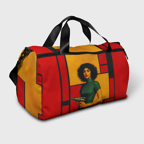Спортивная сумка Девушка с бластером ретрофутуризм поп-арт 1970-е / 3D-принт – фото 1