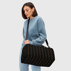 Сумки спортивные Color black orange green crosses, цвет: 3D-принт — фото 2