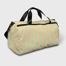 Спортивная сумка Color beige green crosses