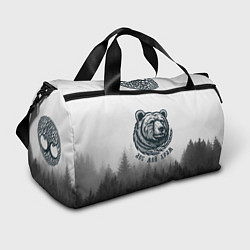 Сумки спортивные Лес мой храм - медведь бог лесов, цвет: 3D-принт