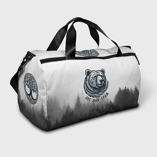 Спортивная сумка Лес мой храм - медведь бог лесов / 3D-принт – фото 1