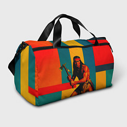 Сумки спортивные Индеец поп-арт, цвет: 3D-принт