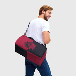Сумки спортивные Солнце красно-синее, цвет: 3D-принт — фото 2