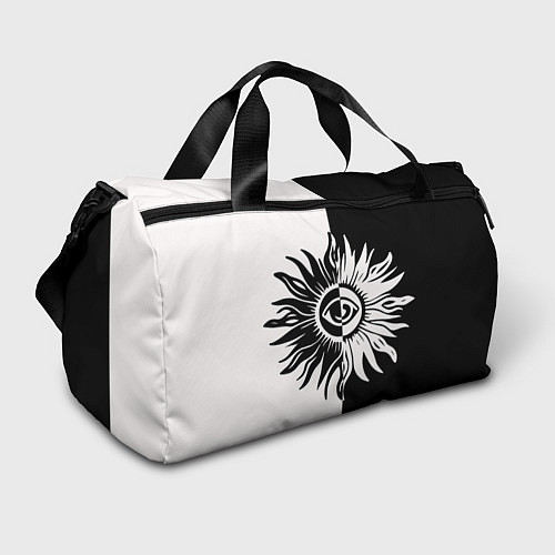 Спортивная сумка Солнце черно-белое / 3D-принт – фото 1