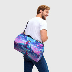 Сумки спортивные Bender bending robot on the amazing neon mushroom, цвет: 3D-принт — фото 2