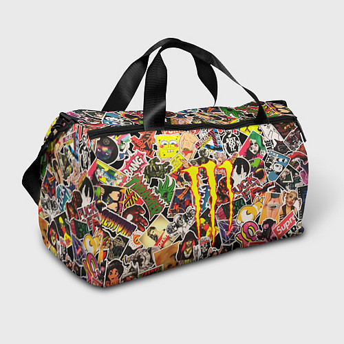 Спортивная сумка Monster energy stikers logo / 3D-принт – фото 1