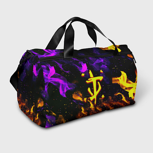Спортивная сумка Doom огненный стиль / 3D-принт – фото 1