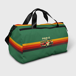 Сумки спортивные Ретро автобус РАФ-8 поп-арт, цвет: 3D-принт