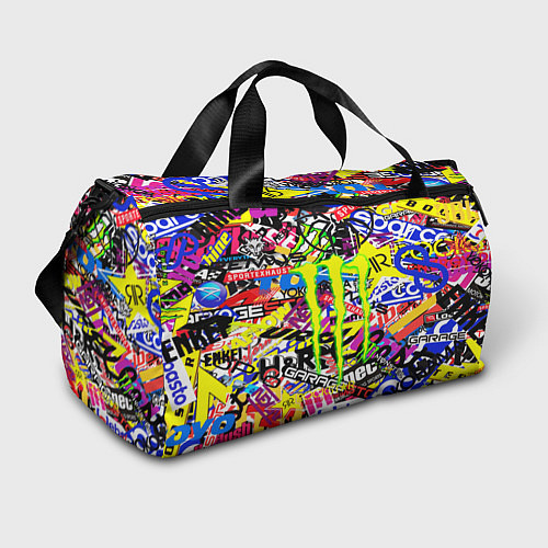 Спортивная сумка Monster energy бренды стикеры / 3D-принт – фото 1