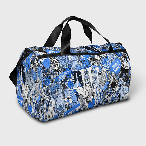 Спортивная сумка Monster energy sticker blue / 3D-принт – фото 1