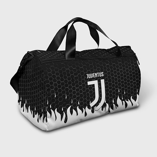 Спортивная сумка Juventus соты огонь / 3D-принт – фото 1