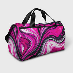 Сумки спортивные Розово белая абстракция, цвет: 3D-принт