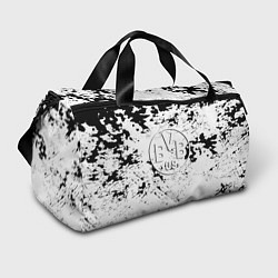 Сумки спортивные Borussia черно белые краски, цвет: 3D-принт