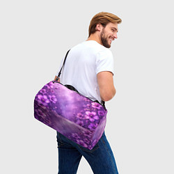 Сумки спортивные Волшебные цветы в фиолетовой дымке, цвет: 3D-принт — фото 2