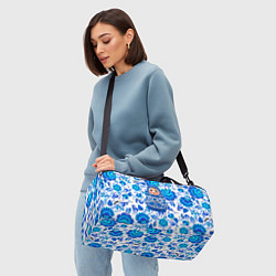 Сумки спортивные Русская матрёшка в гжельских узорах, цвет: 3D-принт — фото 2