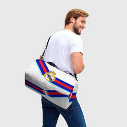 Сумки спортивные Real Madrid текстура полосы, цвет: 3D-принт — фото 2