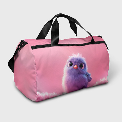 Спортивная сумка Милая фиолетовая птичка / 3D-принт – фото 1